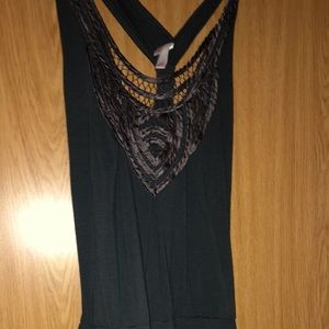 Xhilaration Racerback Pewter Gray Romper